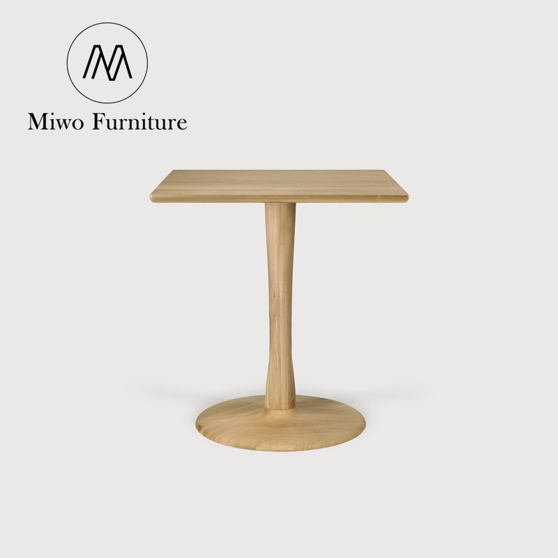 oak solid wood round table coffee table Nordic simple modern luxury style restaurant small size reception hotel lobby table