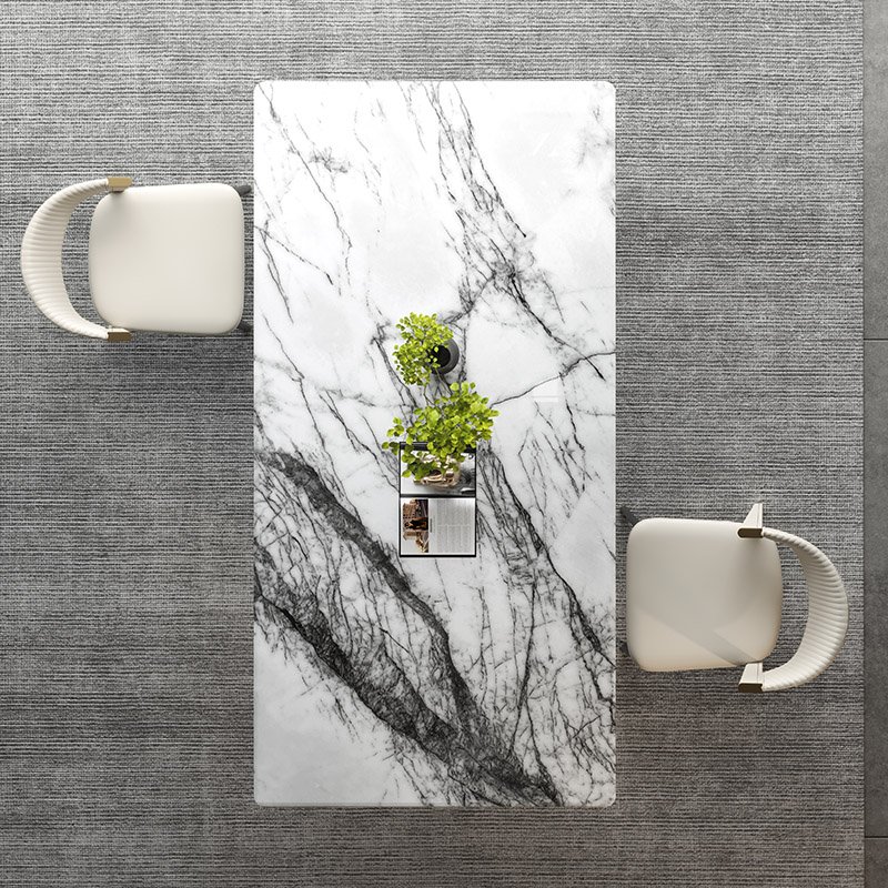 The Fine Quality Furniture Minimalistic Dining Tables and chair modern marble Dining Room Set