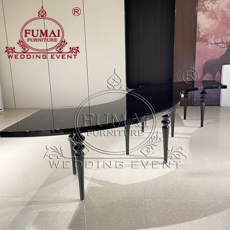 Centre Party Banquet Luxury Serpentine Wedding Large White Dinning Tables