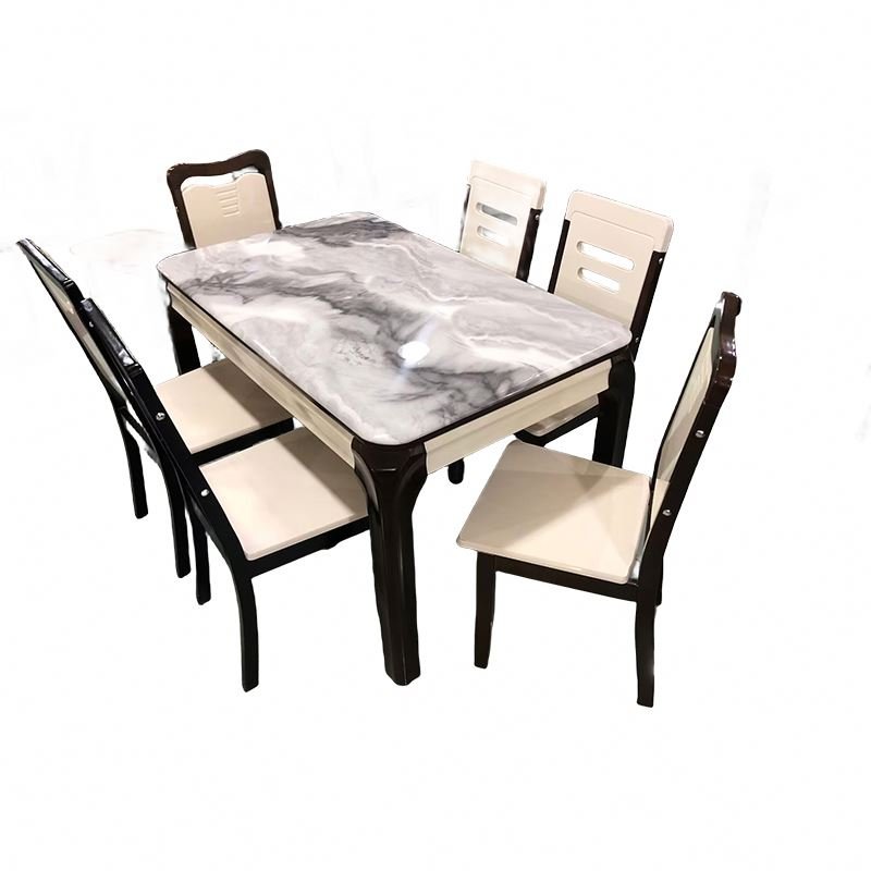 Dining room furniture table marble top dining table