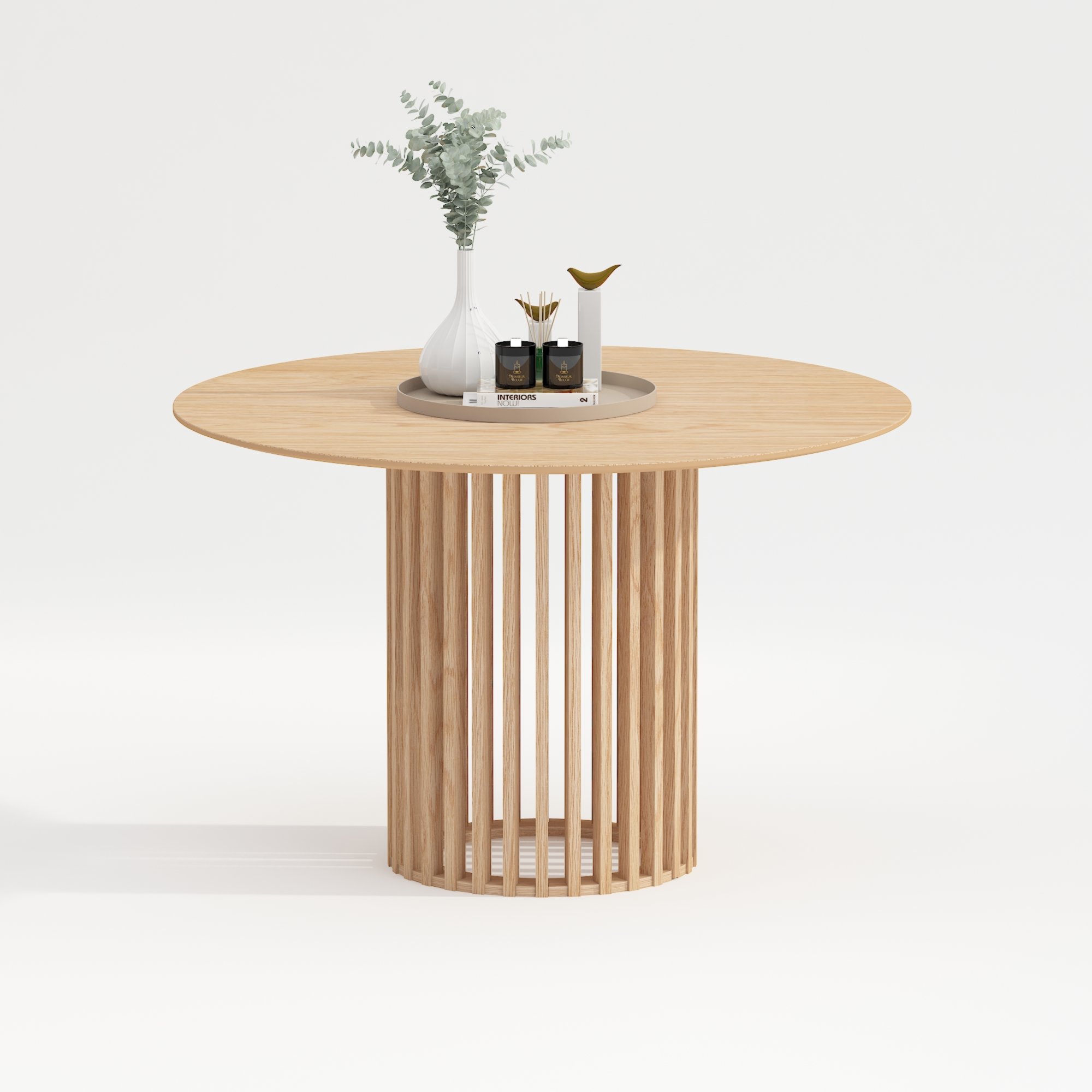 Cheap Classic Circle Wooden Top Dinning Room Furniture 4 Seater Round Wood Oak Solid Wood Dining Table