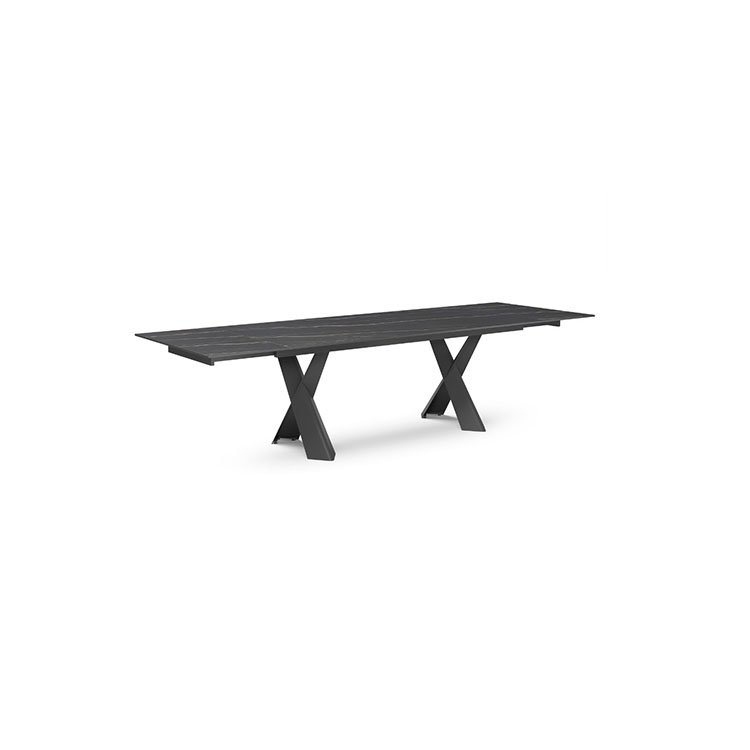 black ceramic top square extendable dining room table set