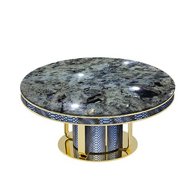 High Quality Custom Blue Emerald Marble luxury Stone dining table Stone Furniture for Hotel Home custom furniture manufacturer