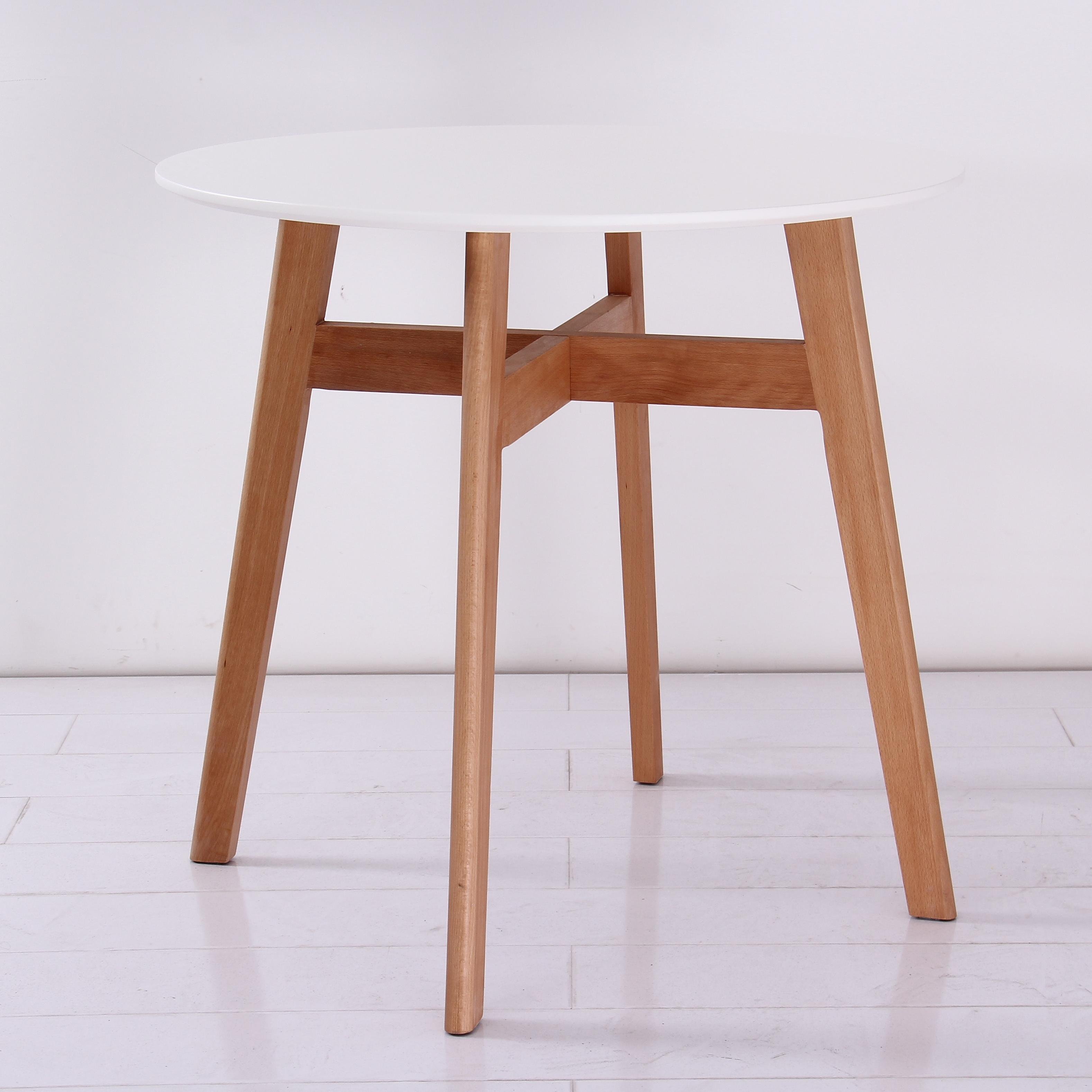 Wholesale Nordic Dinner Set Panel Comedor 4 Sillas Modern Wood Circular White MDF Round Cafe Kitchen Dining Table with Chair