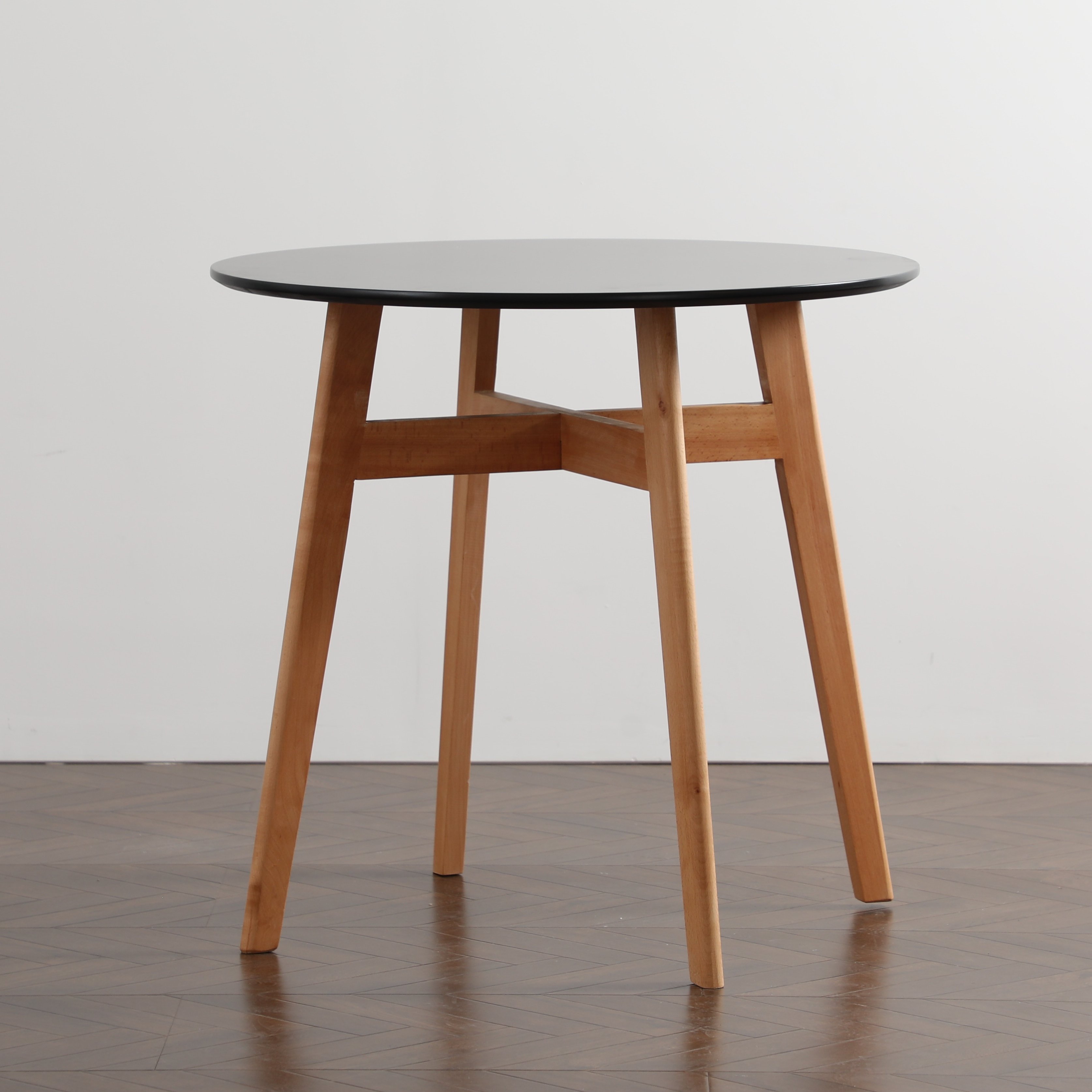 Wholesale Nordic Dinner Set Panel Comedor 4 Sillas Modern Wood Circular White MDF Round Cafe Kitchen Dining Table with Chair