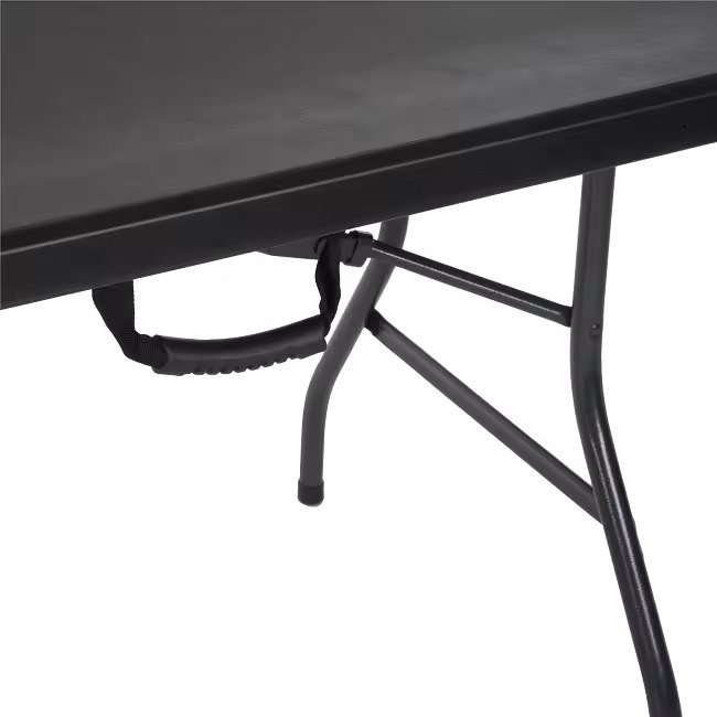 High Quality Black 6ft HDPE Portable Outdoor Camping Events Rectangular Plastic Mesa Plegable Hotel Rental Folding Table