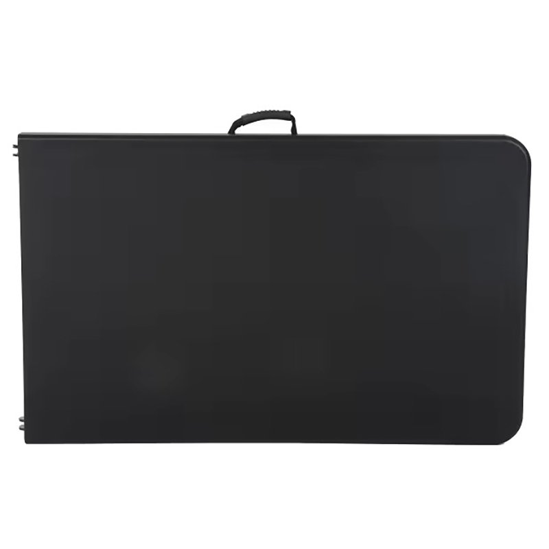 High Quality Black 6ft HDPE Portable Outdoor Camping Events Rectangular Plastic Mesa Plegable Hotel Rental Folding Table