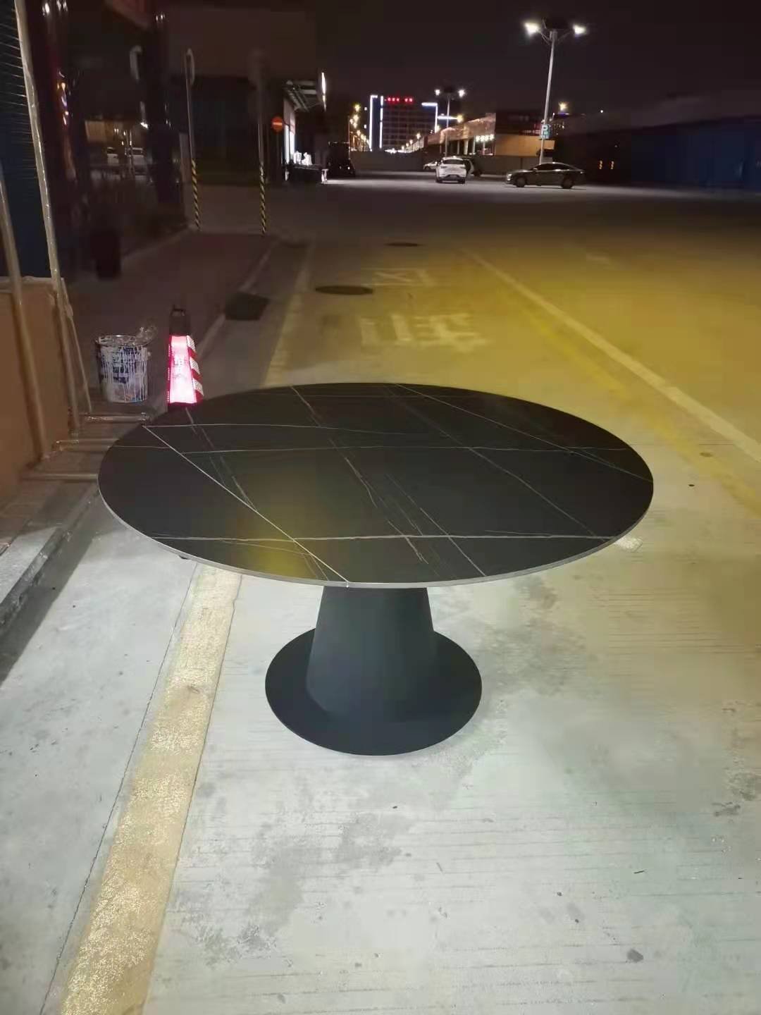 black stainless steel table hotel furniture