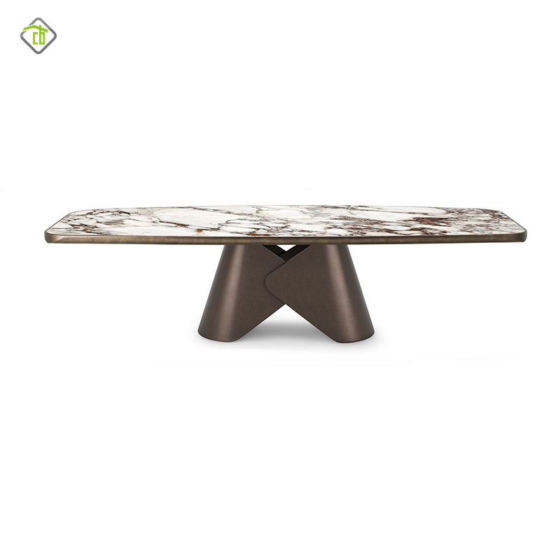Modern Luxury Dining Table Marble Stone Square Modern Light Luxury Kitchen Dining Room Home Furniture Dining Table Set