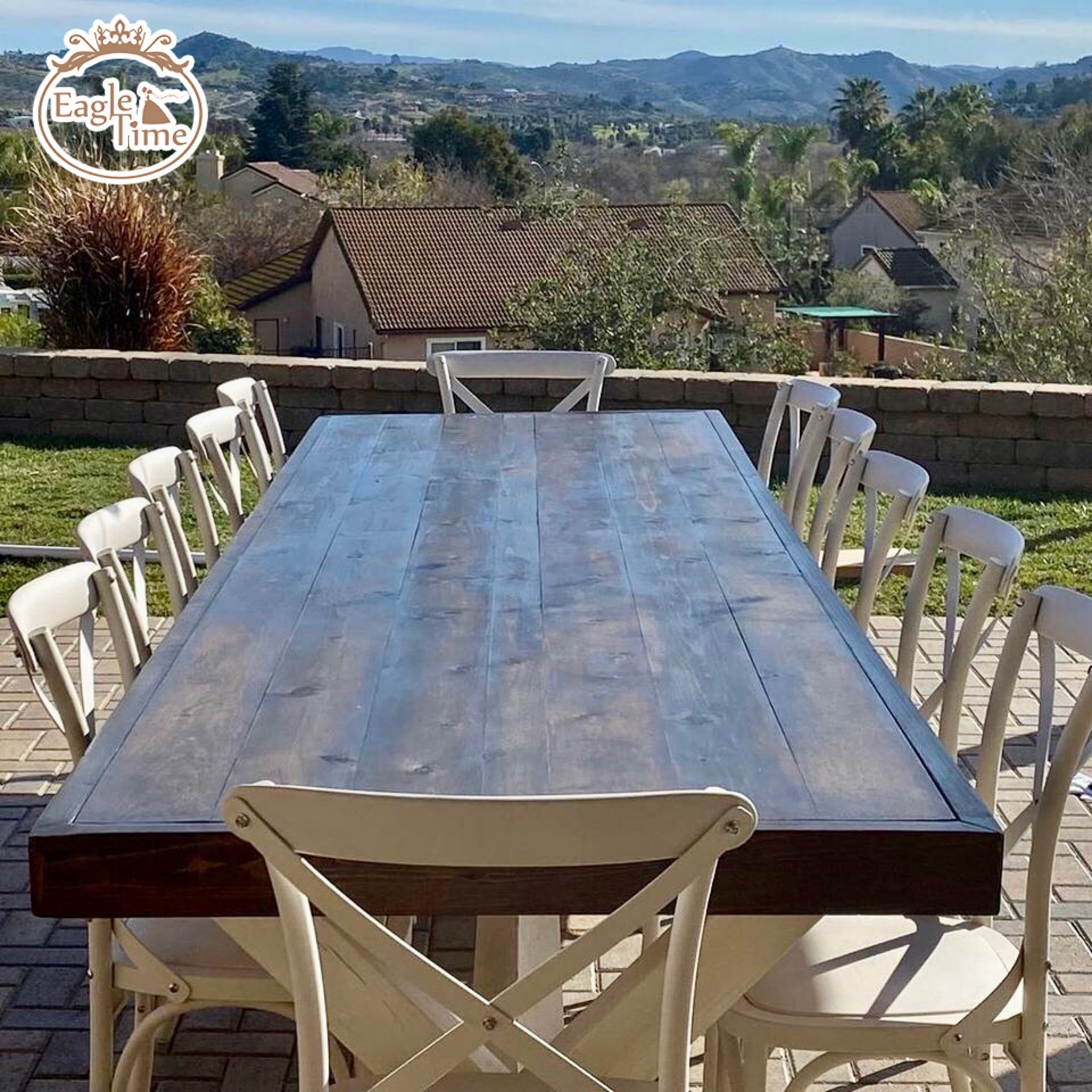 New Arrival Outdoor Hotel Rectangular Solid Wood Folding Tables Rectangle Wood Tables For Events