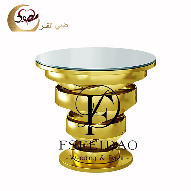 Birthday party furniture metal base round wedding cake table