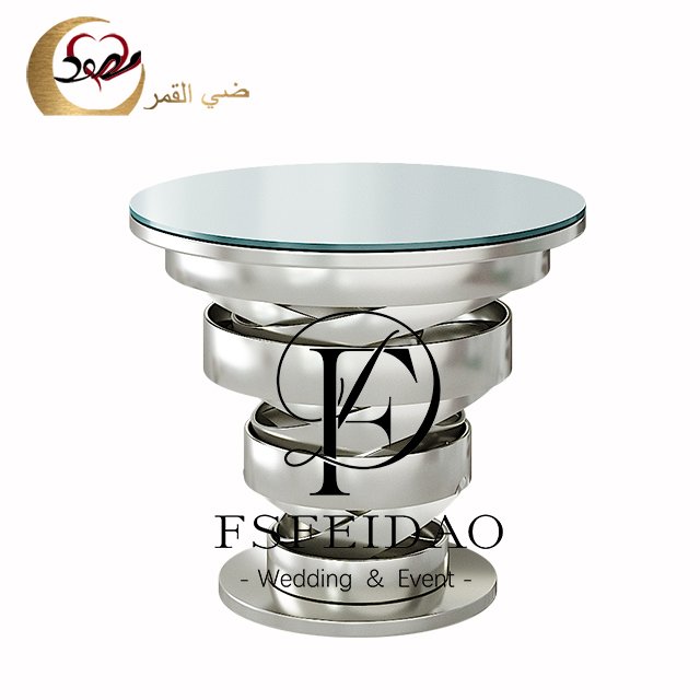 Birthday party furniture metal base round wedding cake table