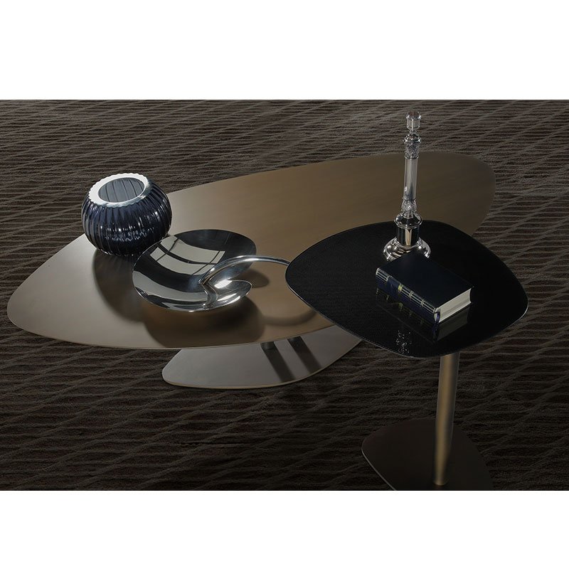 Modern Luxury Creative Alien Coffee Table Hotel Lobby Villa Living Room Stainless Steel Marble Tea Table Set