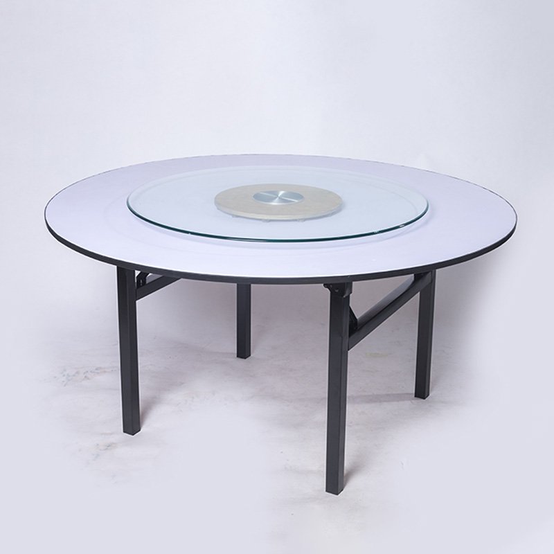 1.8m diameter cheap steel leg PVC foam top white folding party wedding table plastic round folding tables
