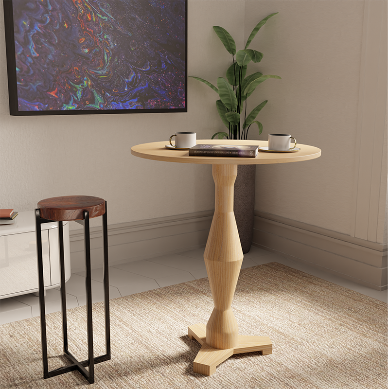 Mrs Woods Comfortable New Design Oak Wooden Base 120*120cm Round Oval Shape Dinner Table
