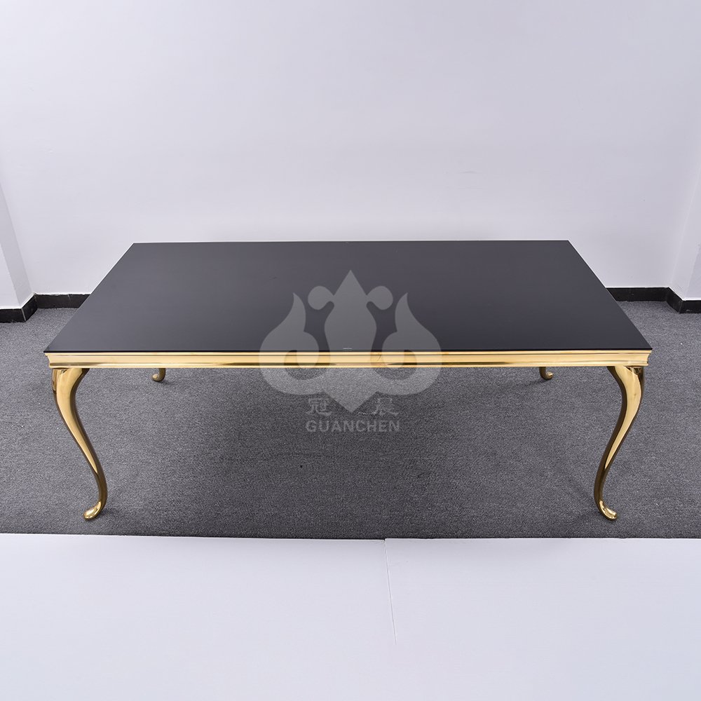 Factory Direct Sales Cheap Price Gold Stainless Steel Wedding Tables Customizable Banquet Luxury Table