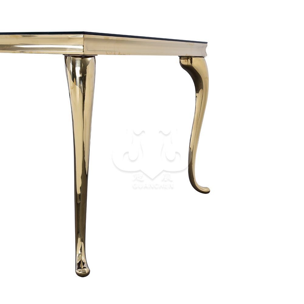 Factory Direct Sales Cheap Price Gold Stainless Steel Wedding Tables Customizable Banquet Luxury Table