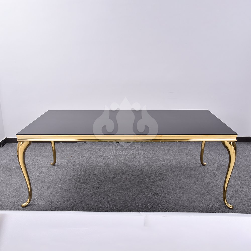 Factory Direct Sales Cheap Price Gold Stainless Steel Wedding Tables Customizable Banquet Luxury Table