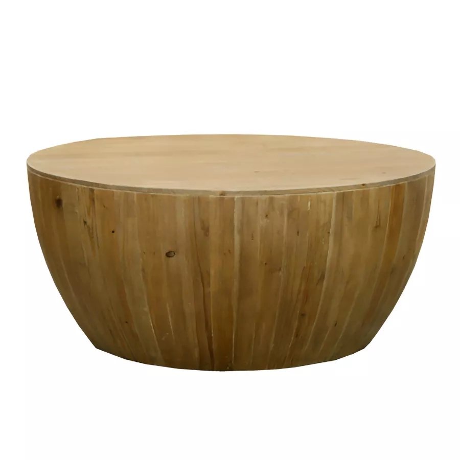 MRS WOODS Vintage Style Design Round Luxury Reclaimed Solid Wood Coffee Table For Hotel Events