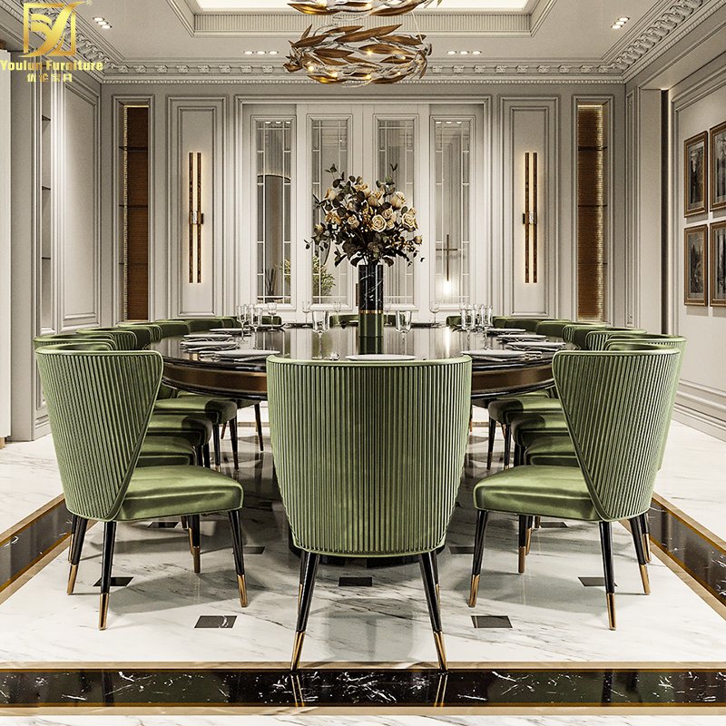 Dinning room furniture italian luxury modern oval shape metal frame marble dining table set 14 seater