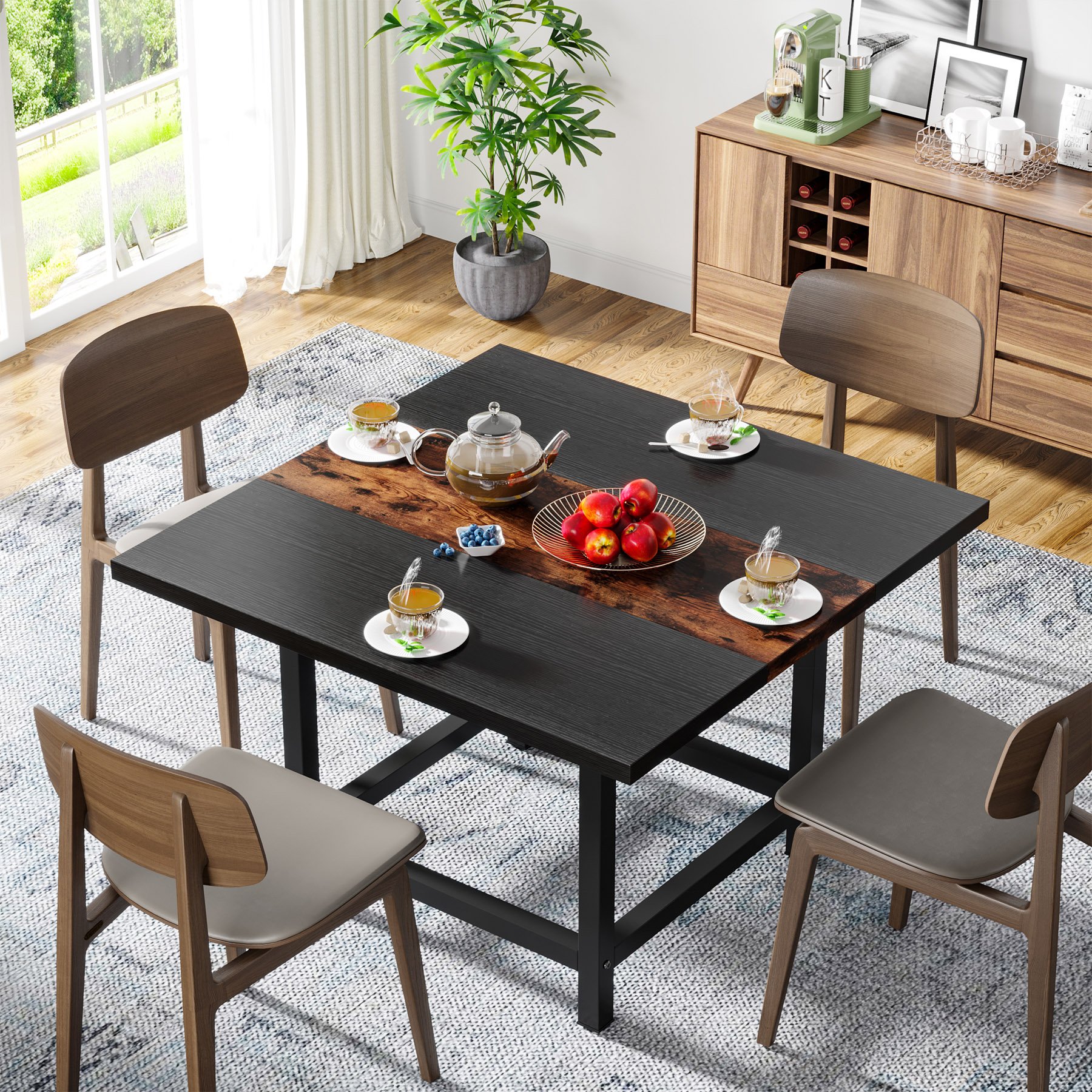 Small Home Office Furniture Kitchen Rustic Square Dining Room Tables for 4