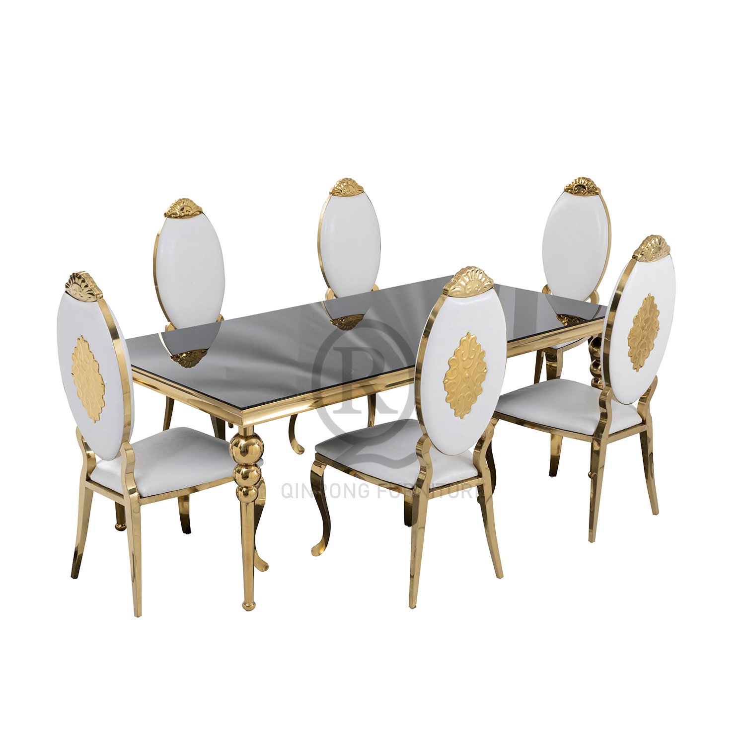 Luxury Hotel Restaurant glass or Marble wedding table dining tables for wedding and event