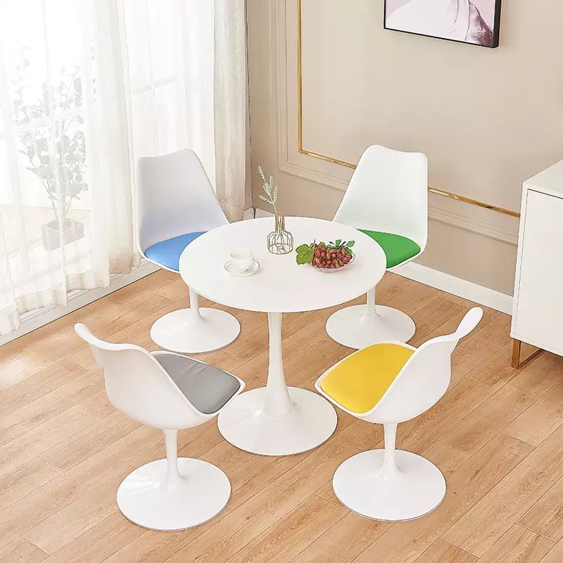 High quality metal base MDF top dining side table restaurant nordic round table
