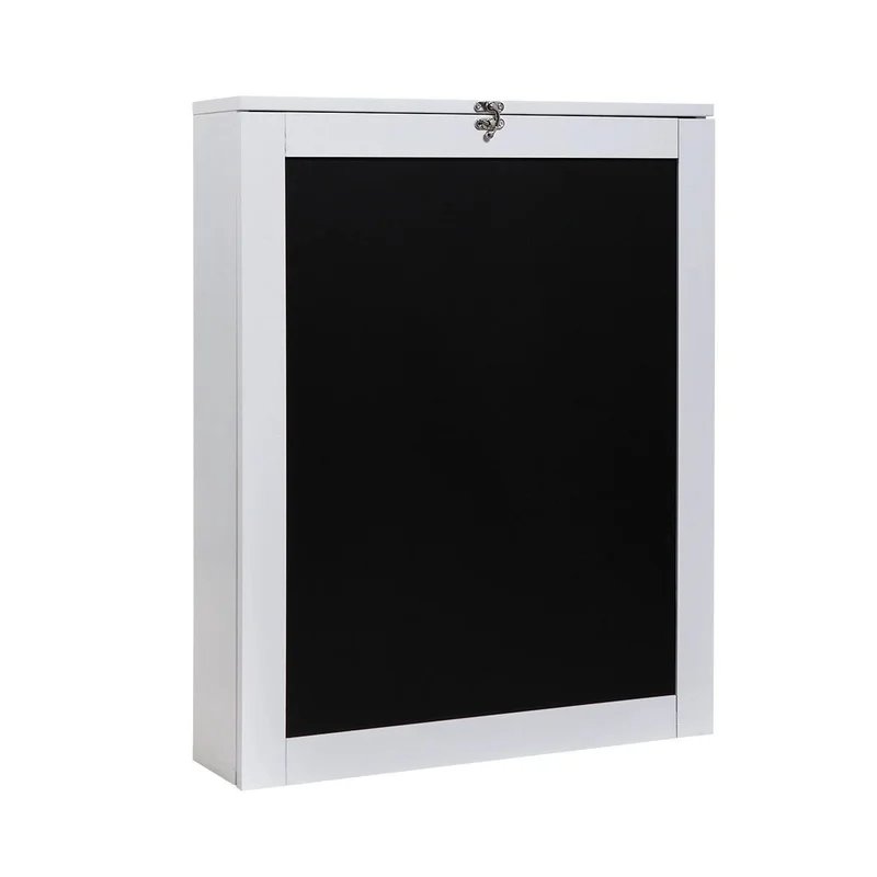 Wall-hung rectangular folding portable folding table in half