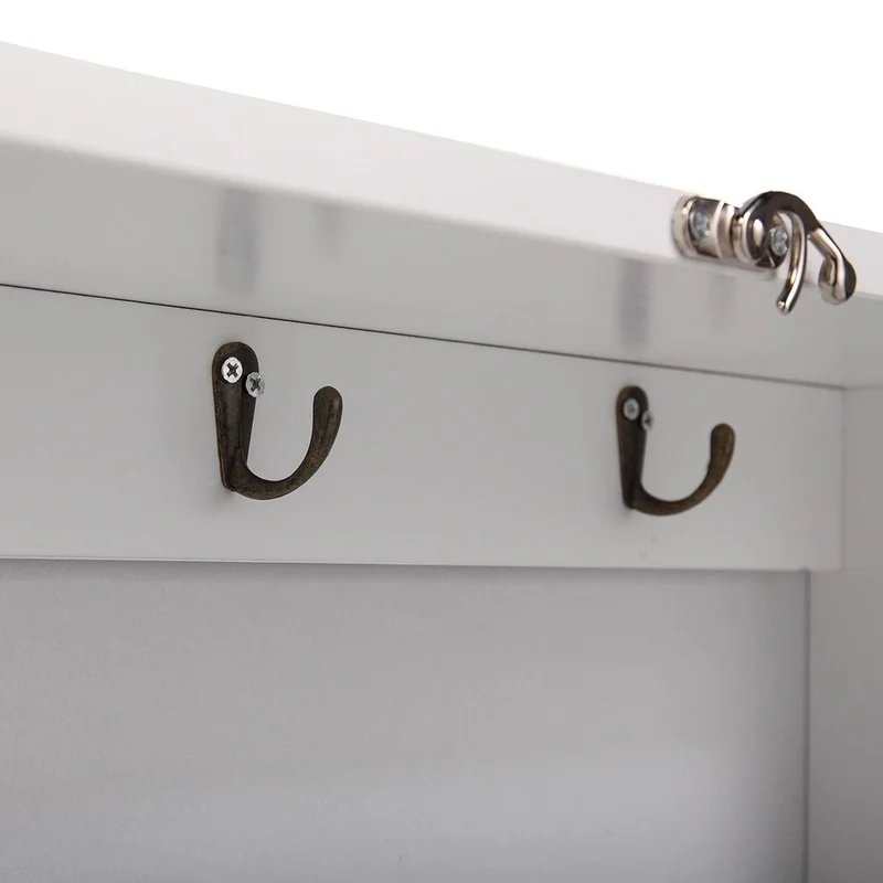 Wall-hung rectangular folding portable folding table in half