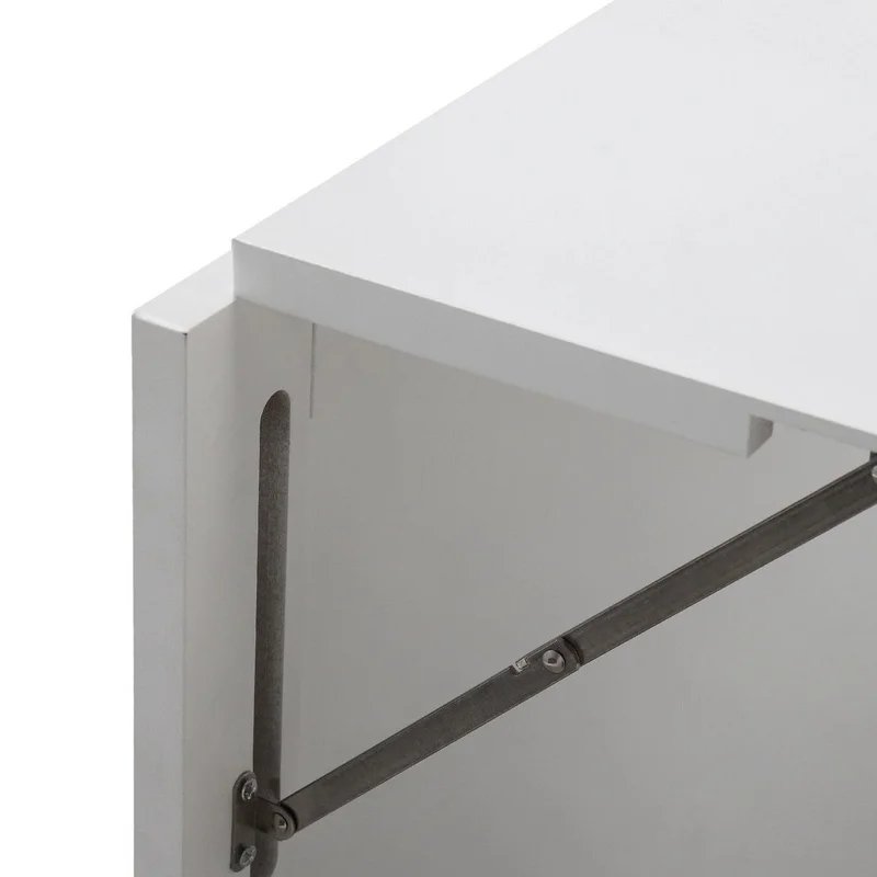 Wall-hung rectangular folding portable folding table in half