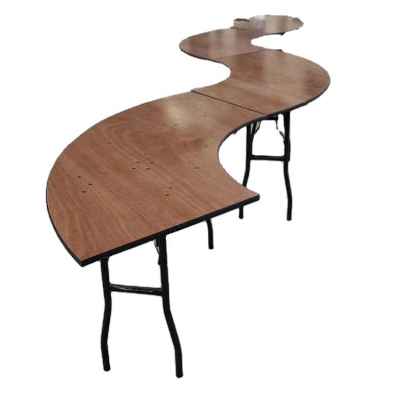 wood ROUND foldable folding banquet EVENT PARTY WEDDING table BULK ZDLH TOOLS factory manufacturer wholesale