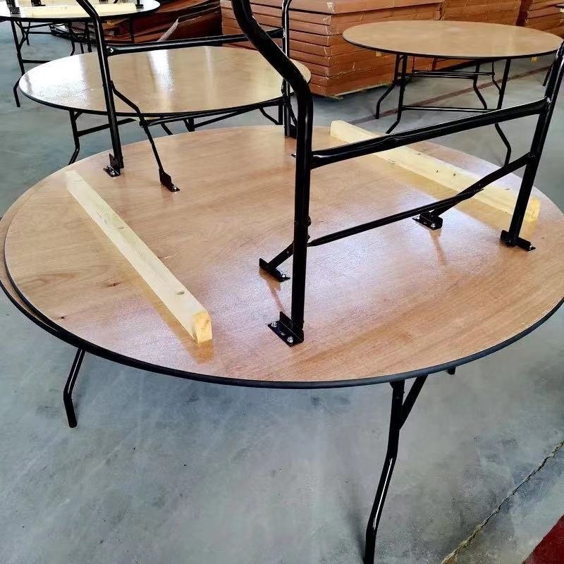 wood ROUND foldable folding banquet EVENT PARTY WEDDING table BULK ZDLH TOOLS factory manufacturer wholesale