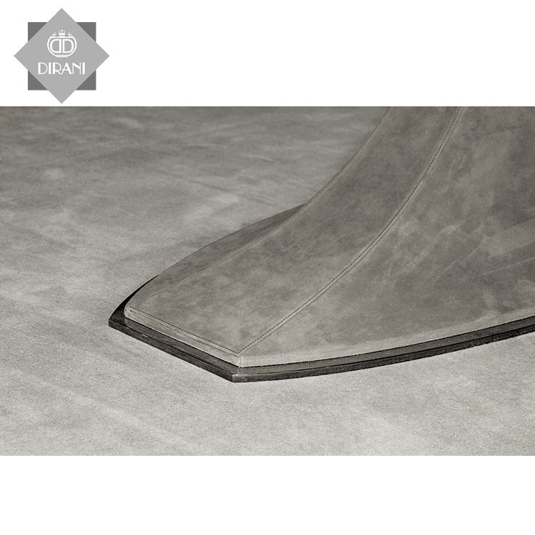 Luxury metal dining table unique shape dining table designs marble top dining table and chair sets