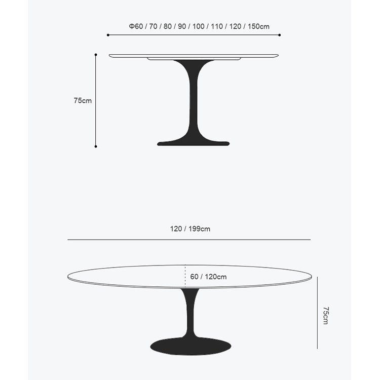Modern dining room furniture big round dining table resin base support quartz dining table