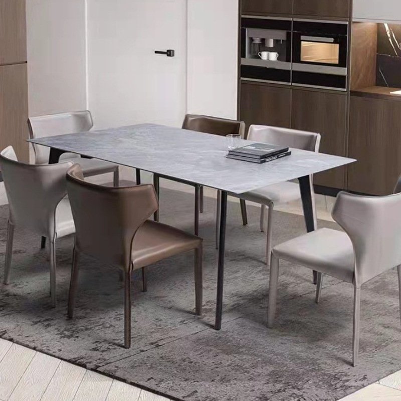 Newly Designed Luxury Dining Room Furniture Dining Room Marble Top Dining Table And 6 Chairs Modern Dining Room Tables