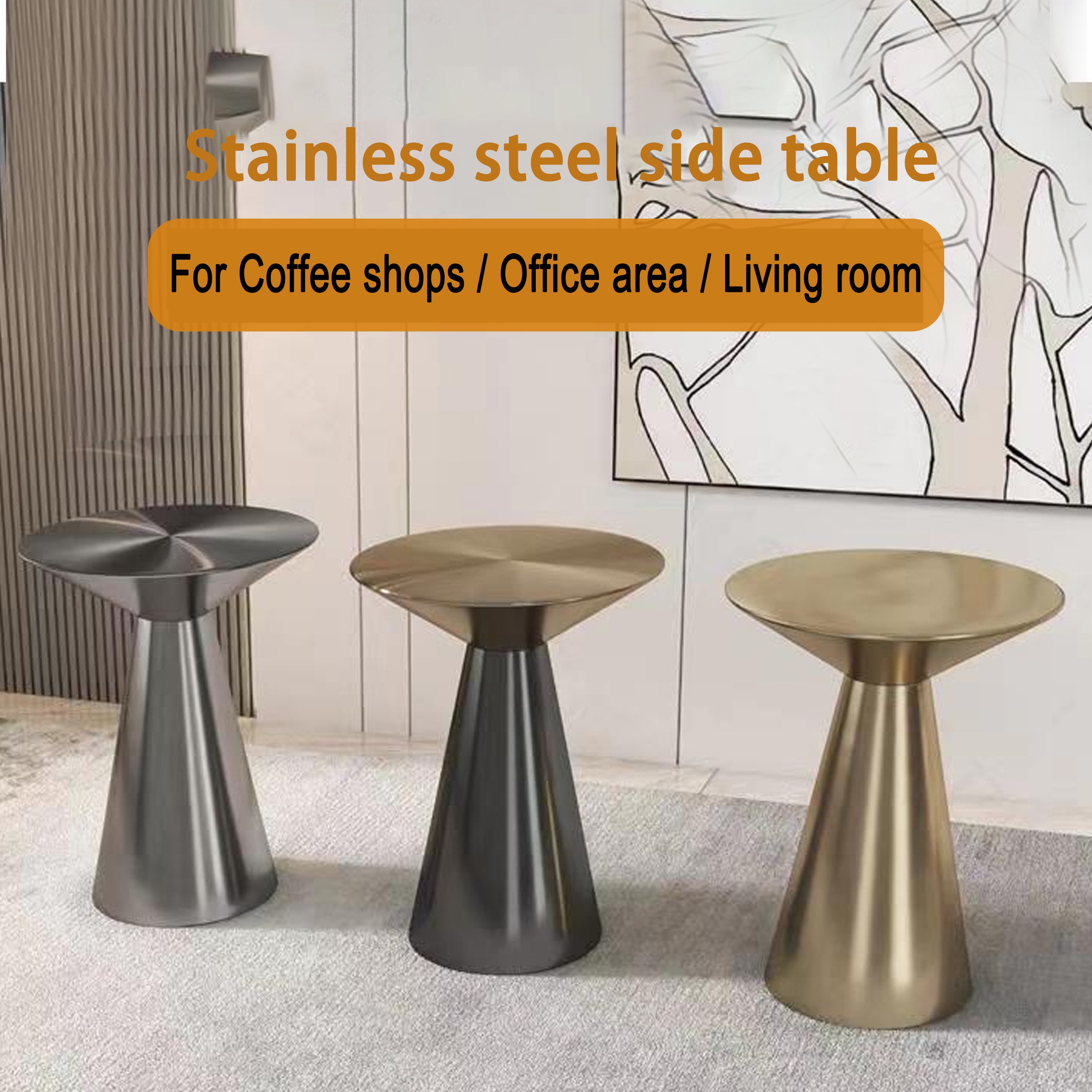 Cheap Made China Anti-Corrosirestaurant Furniture Quality Unique Shape For Commercial Use Stainless Steel Round Table