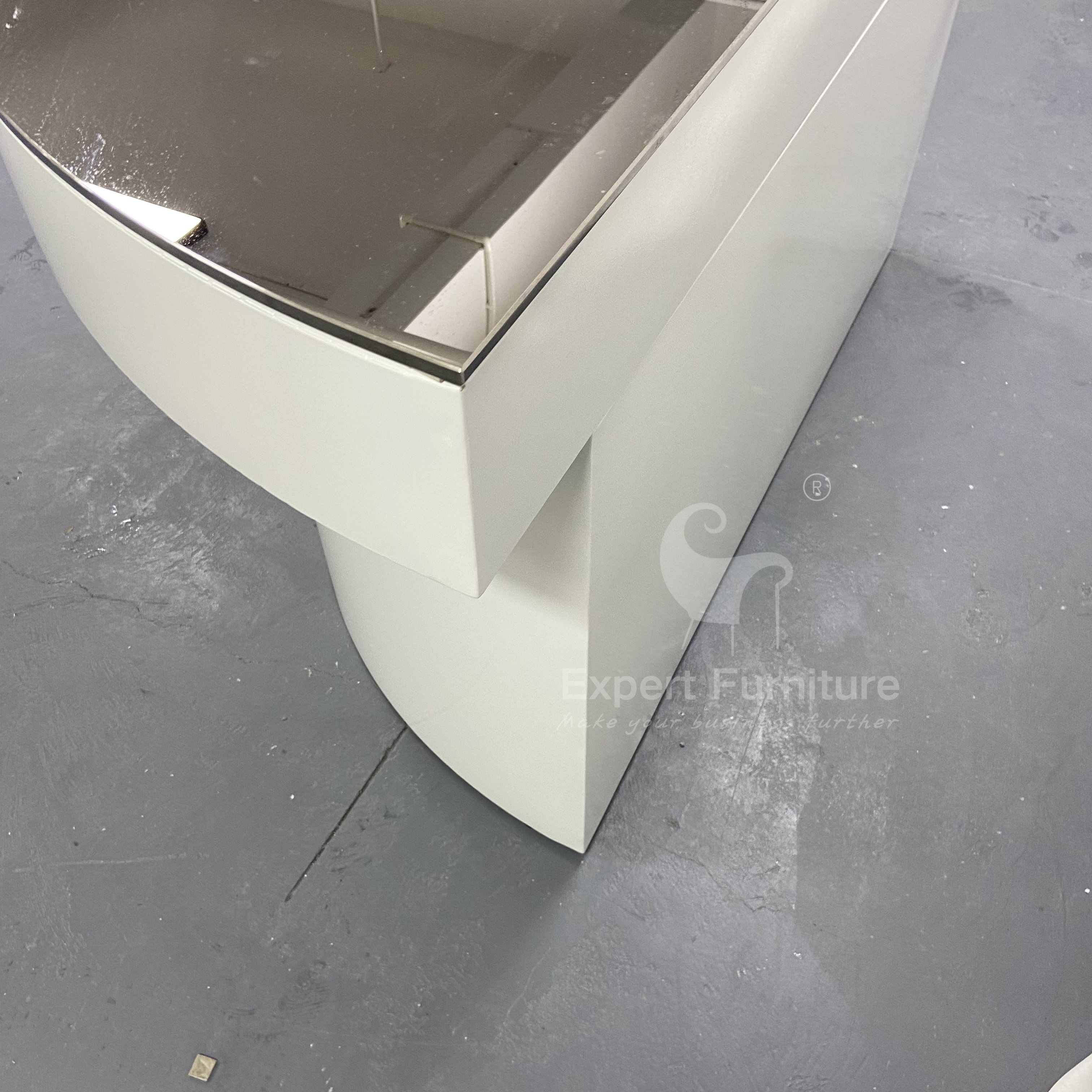 Wedding events decorative stainless steel half moon table