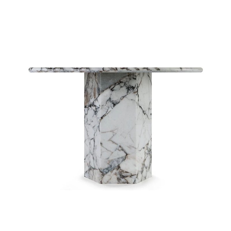 2024 New Design Modern Furniture Villa Hotel Marble Top Dining Table Natural Galaxy Blue Marble Oval Dining Table
