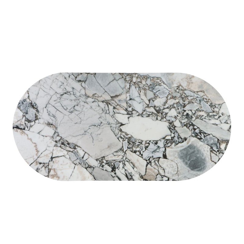 2024 New Design Modern Furniture Villa Hotel Marble Top Dining Table Natural Galaxy Blue Marble Oval Dining Table