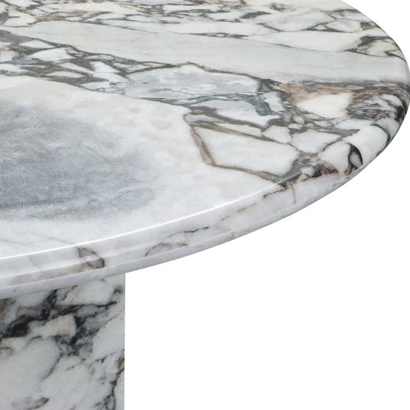 2024 New Design Modern Furniture Villa Hotel Marble Top Dining Table Natural Galaxy Blue Marble Oval Dining Table