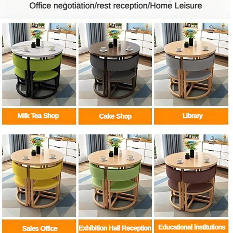 Hot selling buffet round living meeting room good quality banquet dinning coffee table and chair set with for chairs