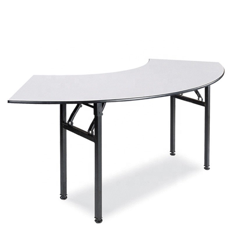 Wholesale Foldable Plywood arc PVC oval Banquet wedding Tables