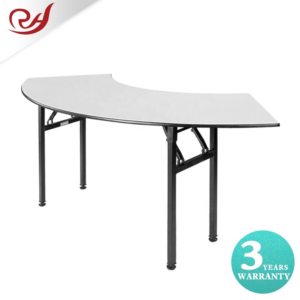 Wholesale Foldable Plywood arc PVC oval Banquet wedding Tables