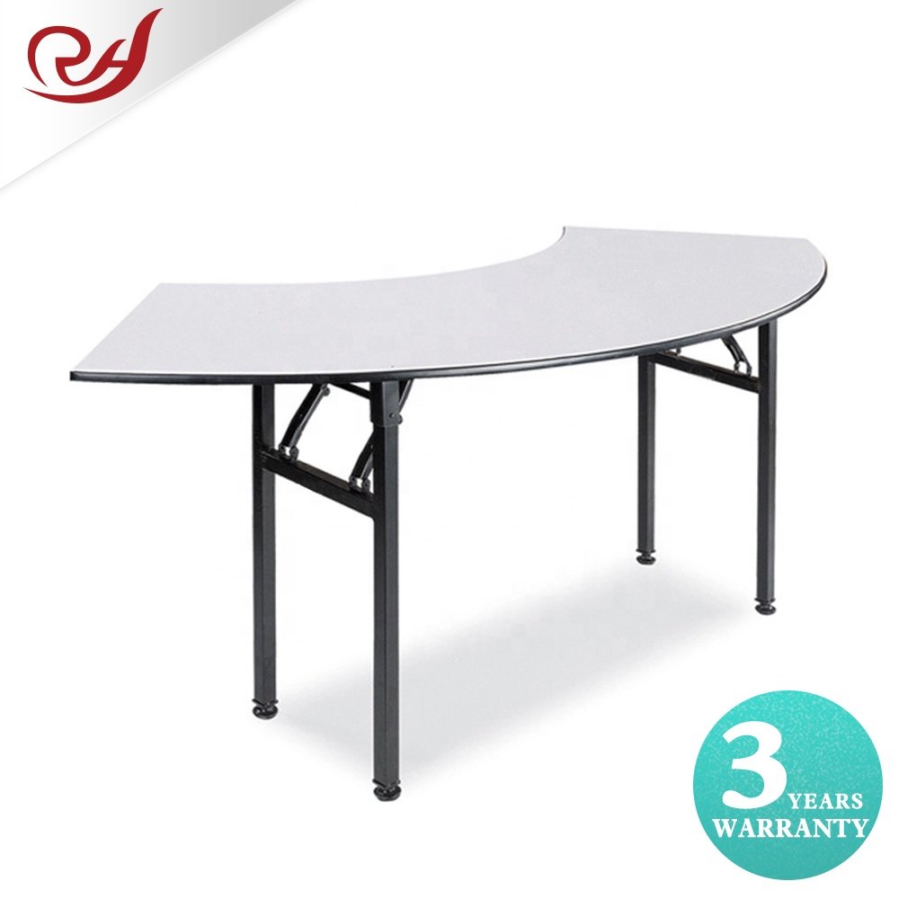 Wholesale Foldable Plywood arc PVC oval Banquet wedding Tables