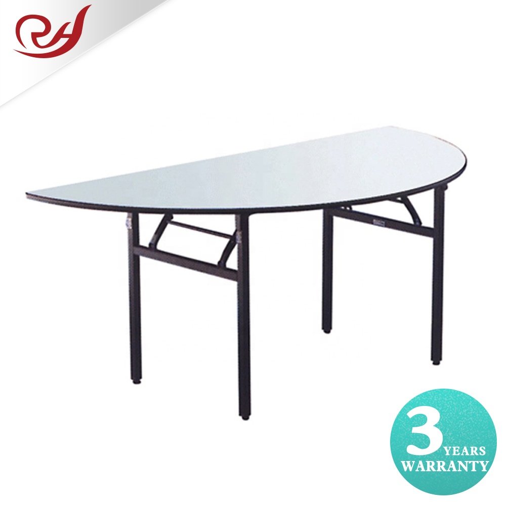 Wholesale Foldable Plywood arc PVC oval Banquet wedding Tables
