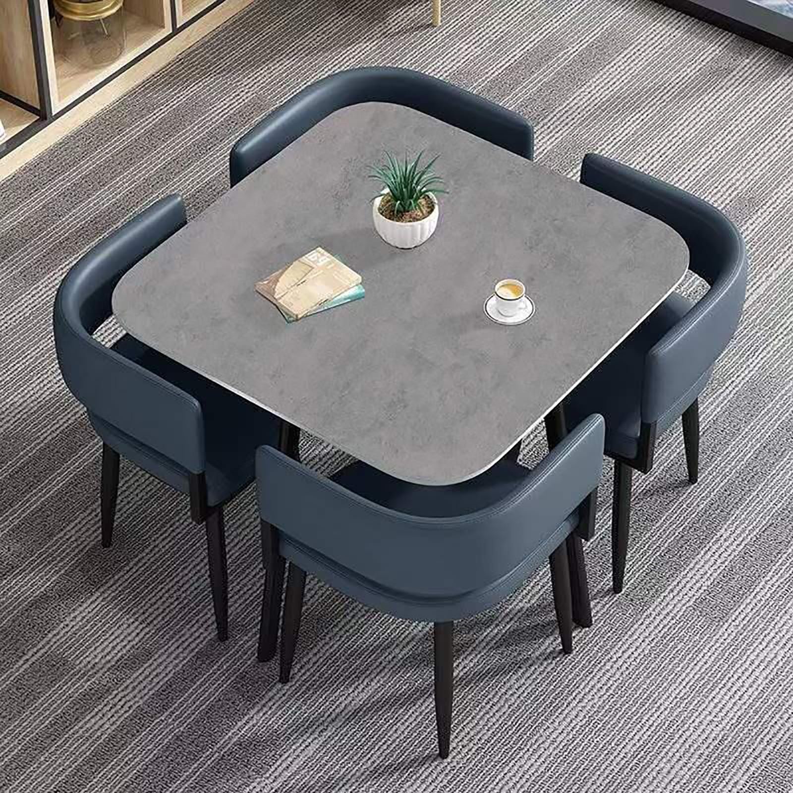 Nordic Luxury Italian Dining Room Furniture Home Decors Modern Cheap Glass Wood Marble Dinning Table Set Dining Room 6 Seaters