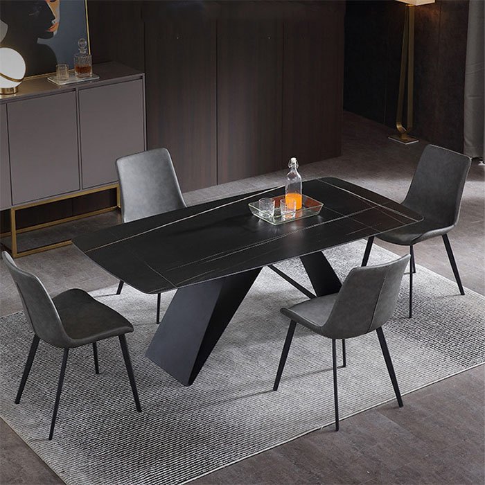 Modern 6-Seater Dining Table Set for Home Kitchen Living Room Villa Apartment Hotel Versatile Furniture for Multi-Applications