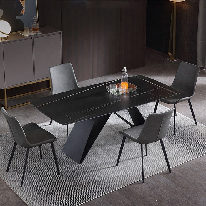 Modern 6-Seater Dining Table Set for Home Kitchen Living Room Villa Apartment Hotel Versatile Furniture for Multi-Applications