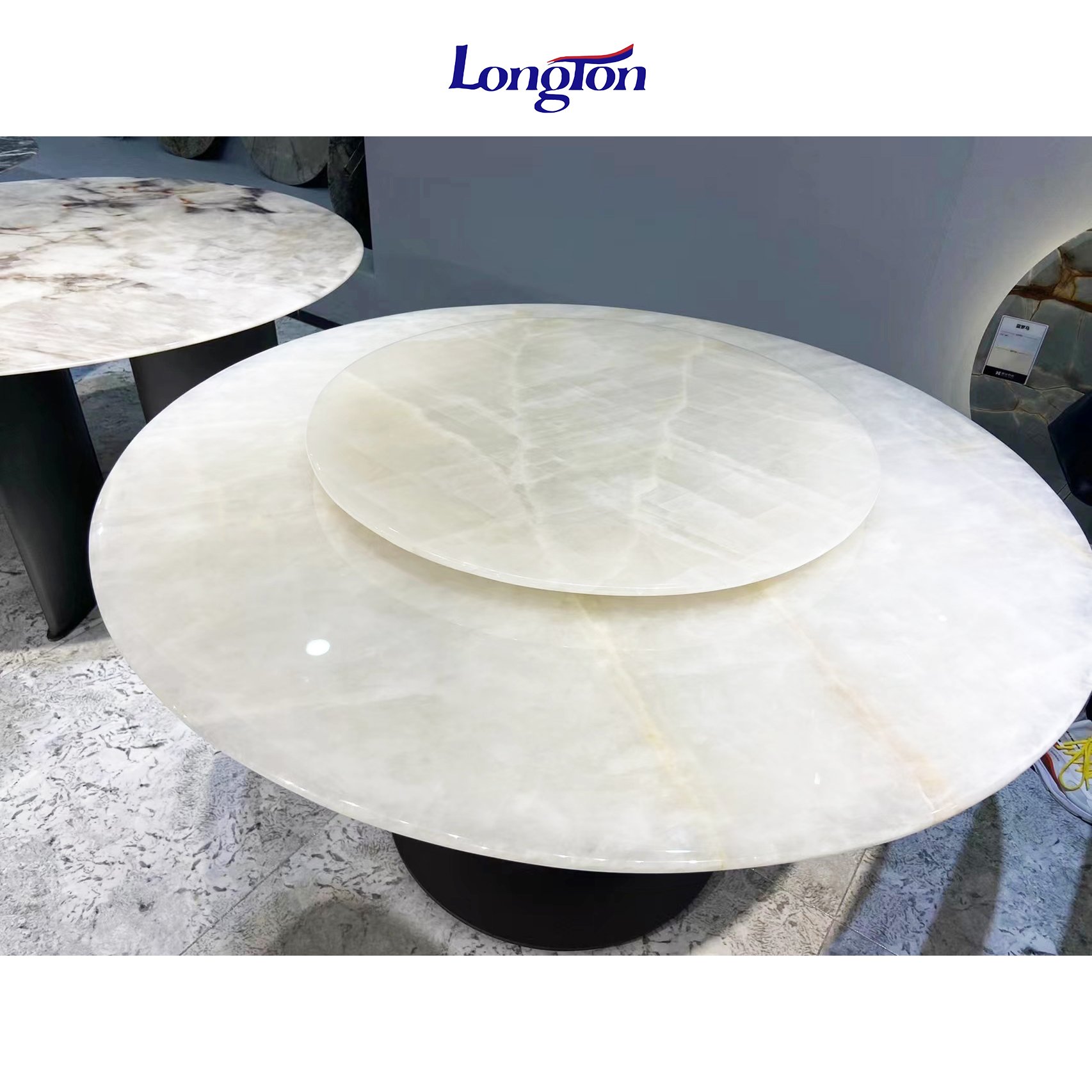 luxury Natural Italy Kali Ice Jade Marble dining Table Crystal white Round Marble Top Side Table Coffee table Marble