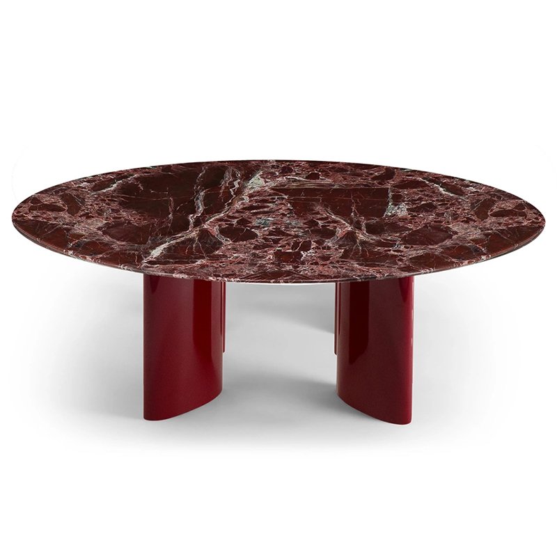 Solid Wood Round Marble Dining Table